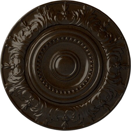 Ekena Millwork Biddix Ceiling Medallion (Fits Canopies up to 7 1/2"), Hand-Painted Bronze, 20 7/8"OD x 1 1/4"P CM20BXBZS